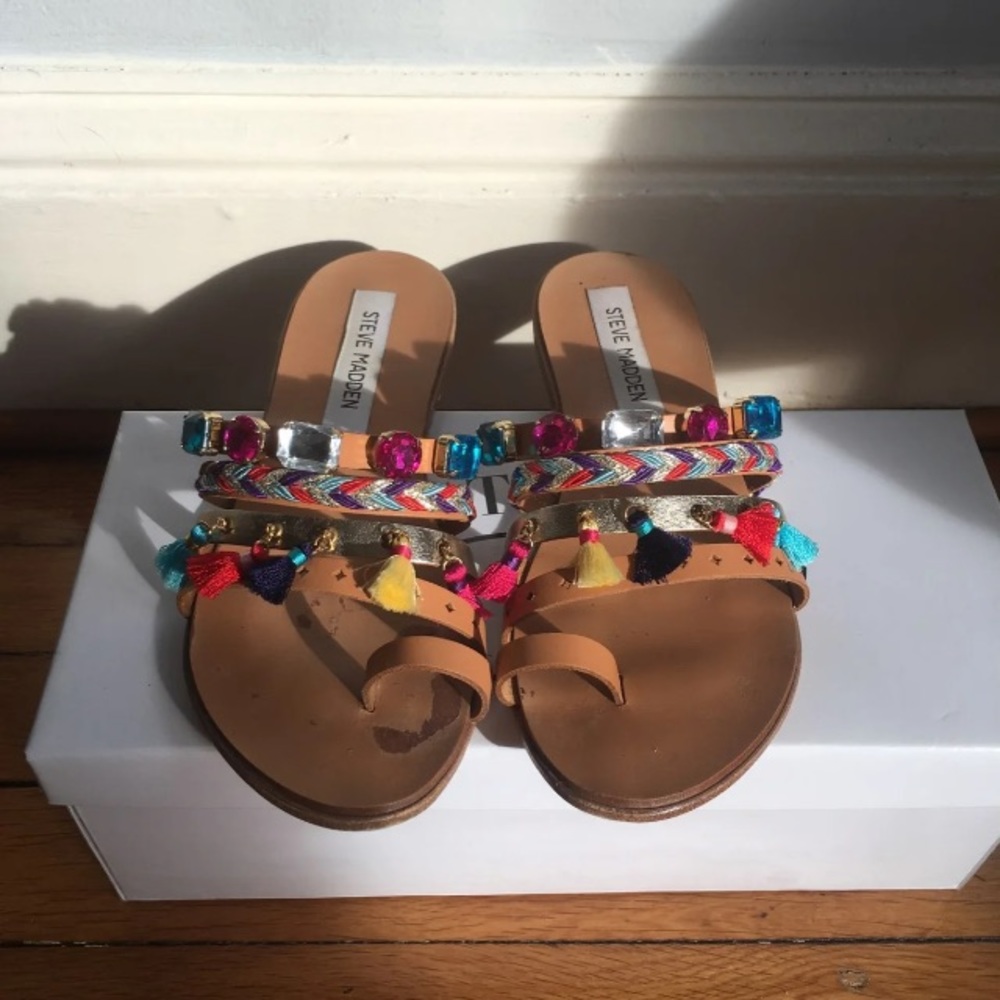 Multicolor gem flats by Steve Madden